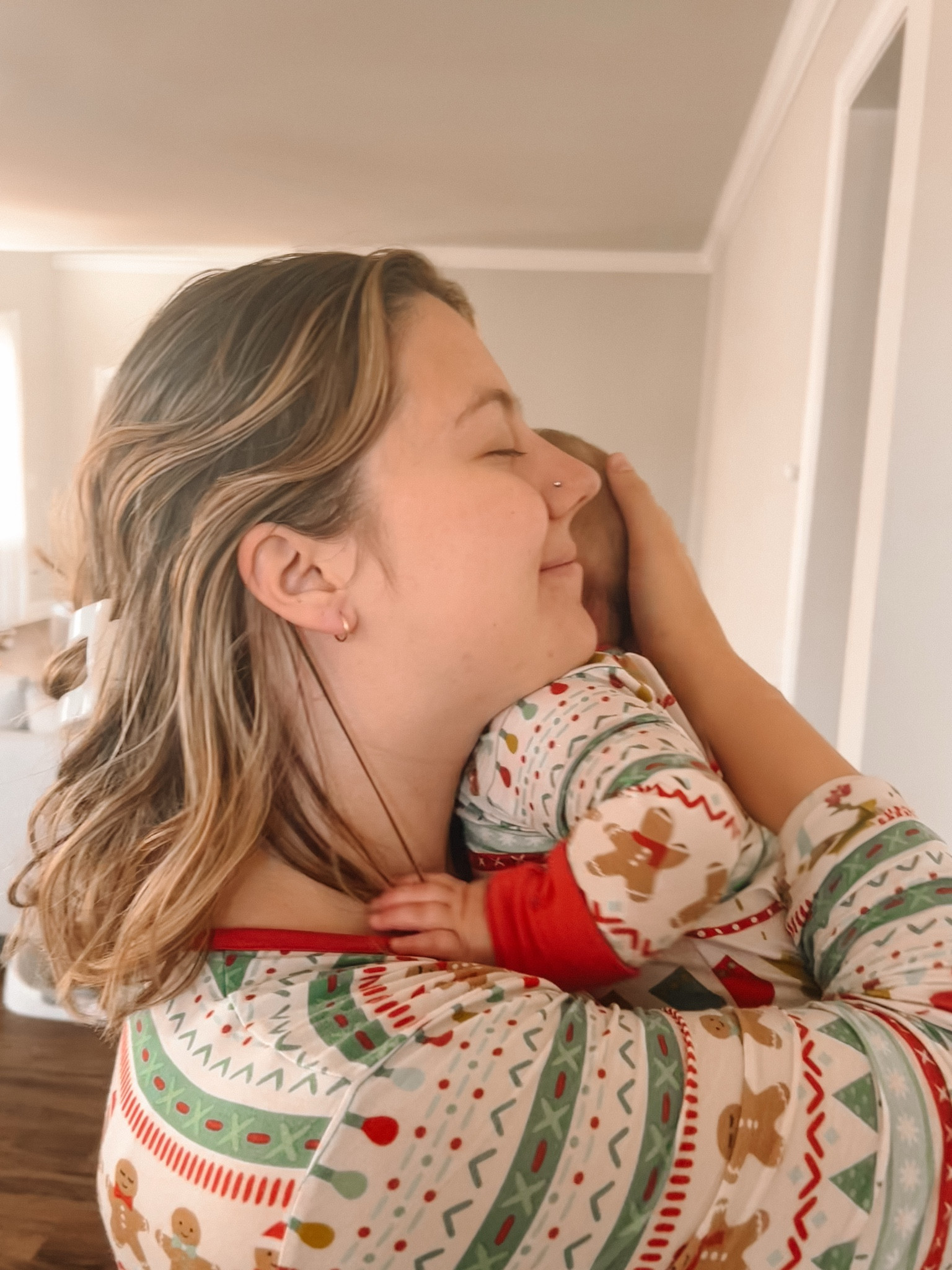 Baby snuggles 🫶🏻 plus live in gold hoop earrings that my sweet girl can’t grab. Mom jewelry, mom gift, gift for moms, gift for new moms, gold earrings, made by Mary, live in hoops, live in earrings

#LTKGiftGuide