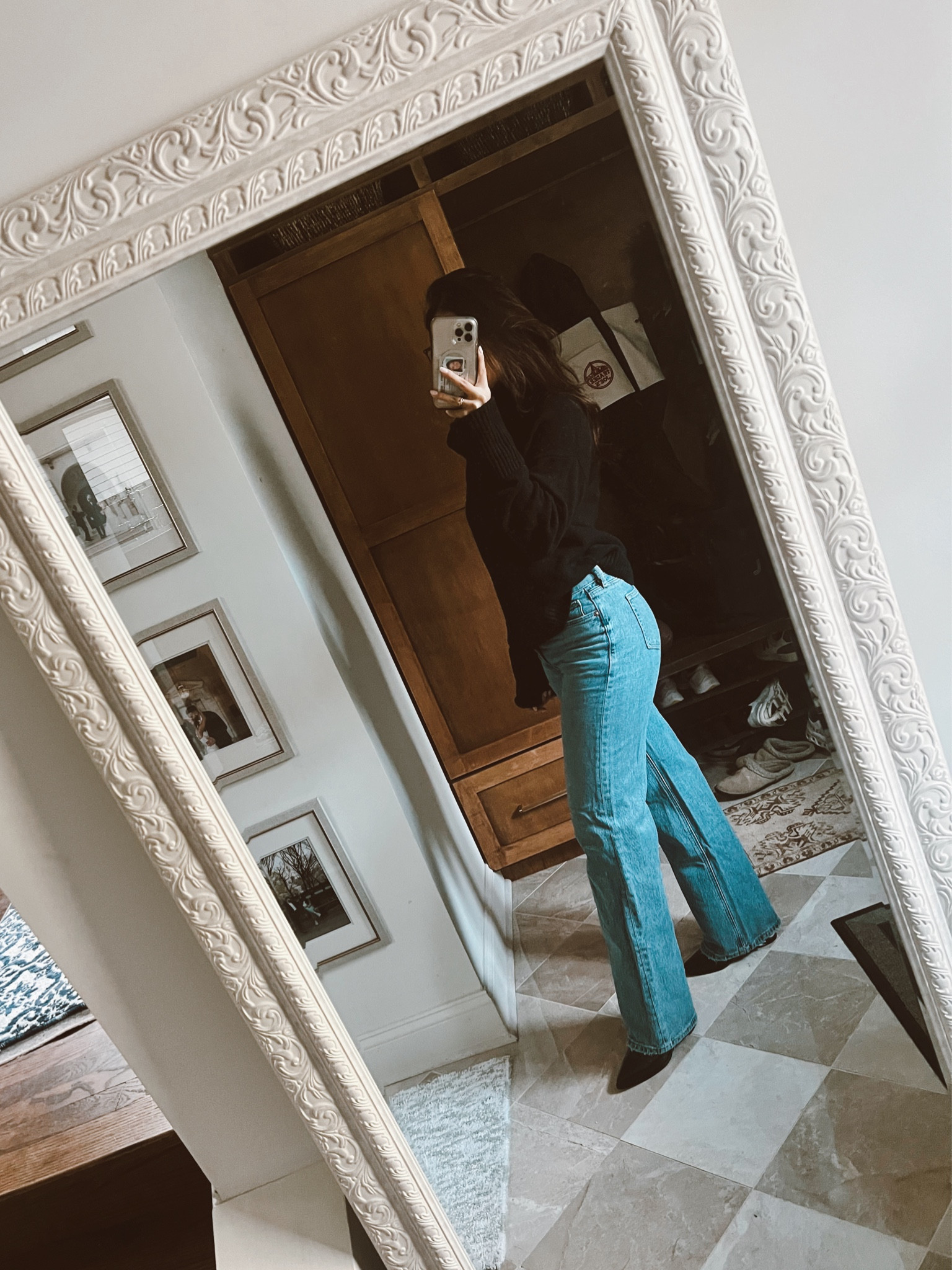Jeans are loft and this black turtle neck is an old 1. State from Nordstroms but I linked similar ones! I am wearing knee high boots under this for a more structured leg look. 

#LTKSeasonal #LTKHoliday #LTKSaleAlert