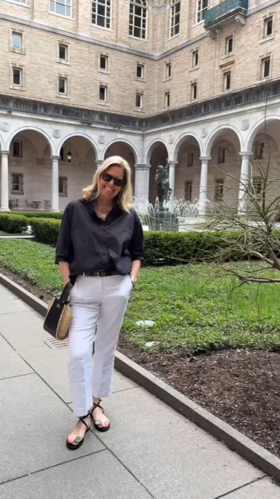 OOTD in Boston Public Garden.  Use code LOYALTY for 30% off my pants & bag! 

#LTKSeasonal #LTKootd #LTKSaleAlert