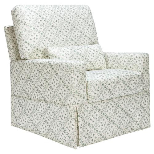 Namesake Crawford Sarah Flint Green Lattice Eco Performance Swivel Glider | Kathy Kuo Home