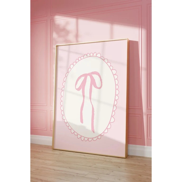 Trendy Pink Bow Poster: Coquette Dorm Room Decor Poster, Stretched Canvas Size 12x18 | Walmart (US)