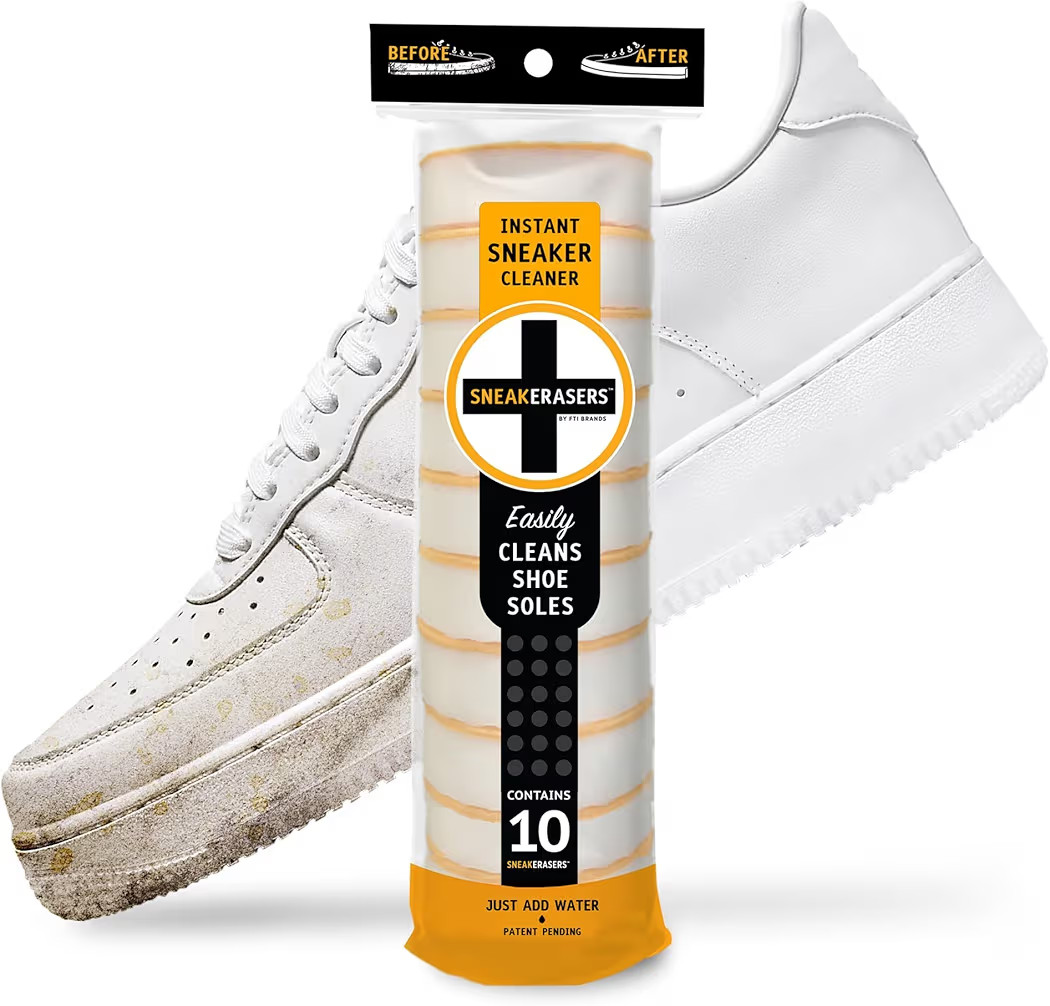 SneakERASERS Instant Sneaker Cleaner, Premium Shoe Cleaning Kit for Sneakers, Dual-Sided Sponges,... | Amazon (US)