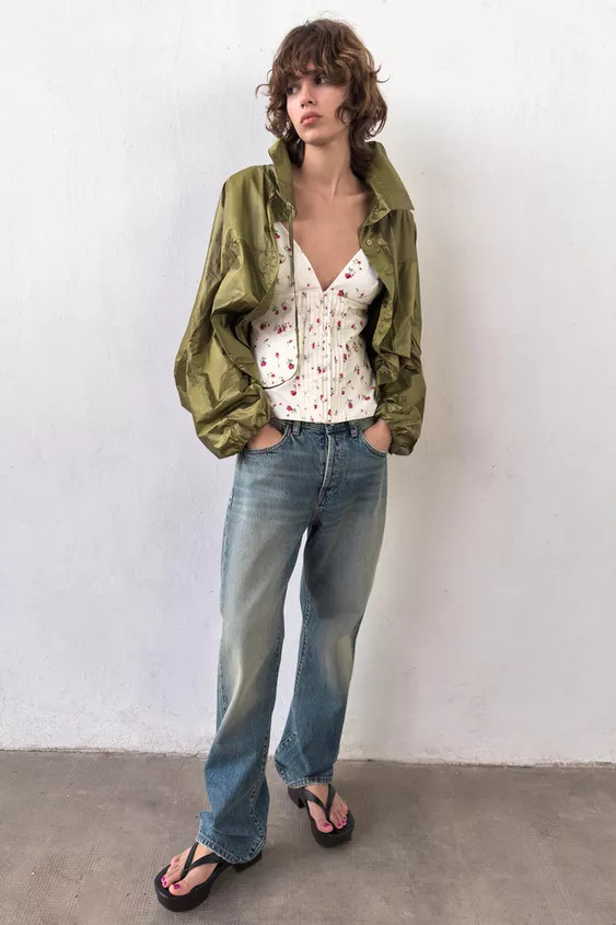 TOP À BRETELLES ET PLIS | Zara US