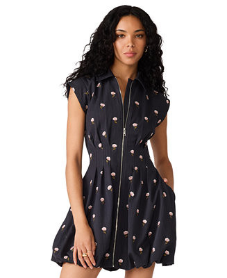 Dyanne Floral-Print Collared Mini Dress | Macy's