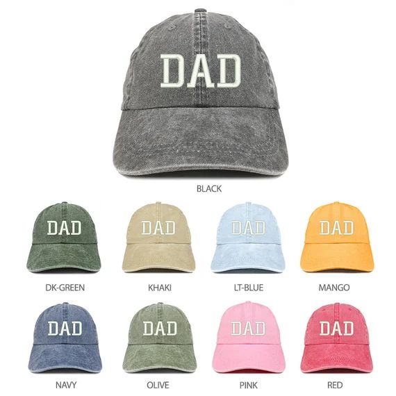 Stitchfy Dad Embroidered Pigment Dyed Low Profile Cotton Cap | Etsy (US)
