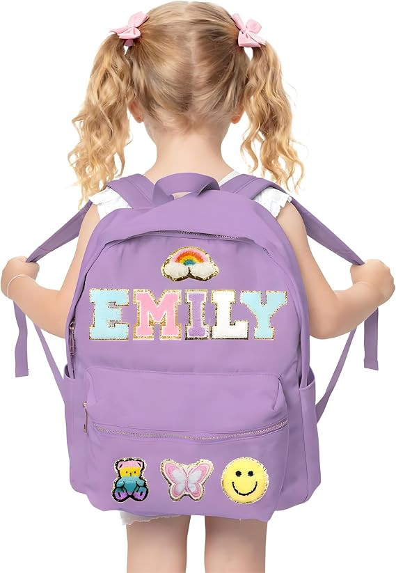 Custom Backpacks for Girls Boys Kids Personalized Back To School Backpack With Name Patch for Bir... | Amazon (US)