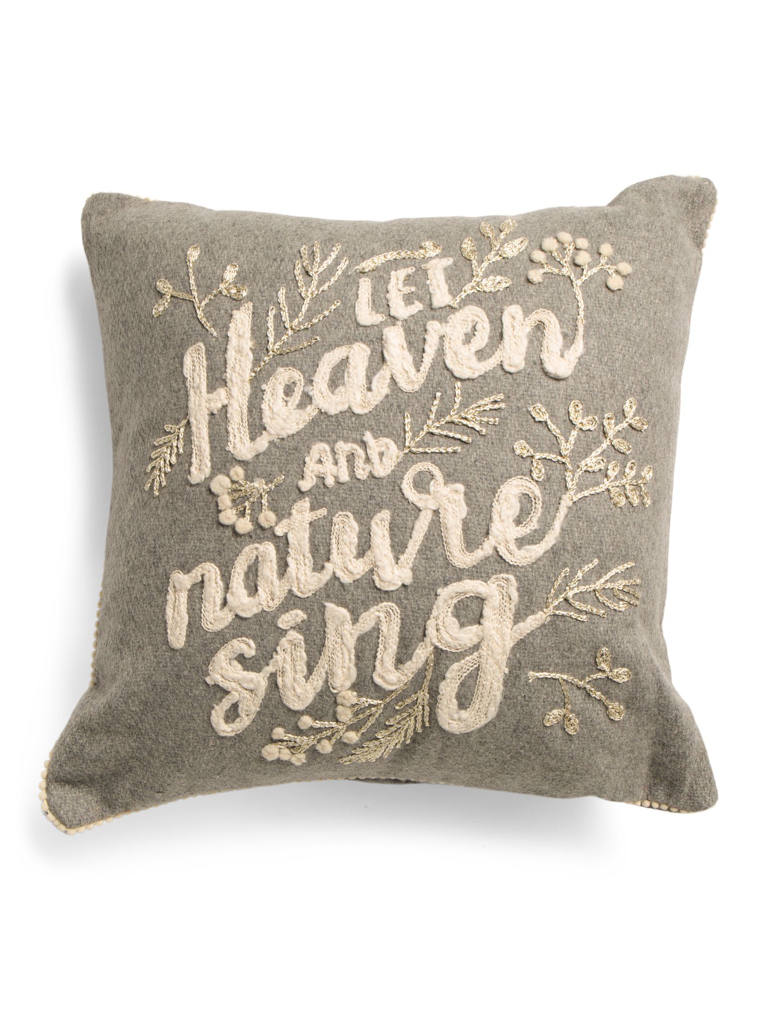 18x18 Wool Let Heaven And Nature Sing Pillow | TJ Maxx