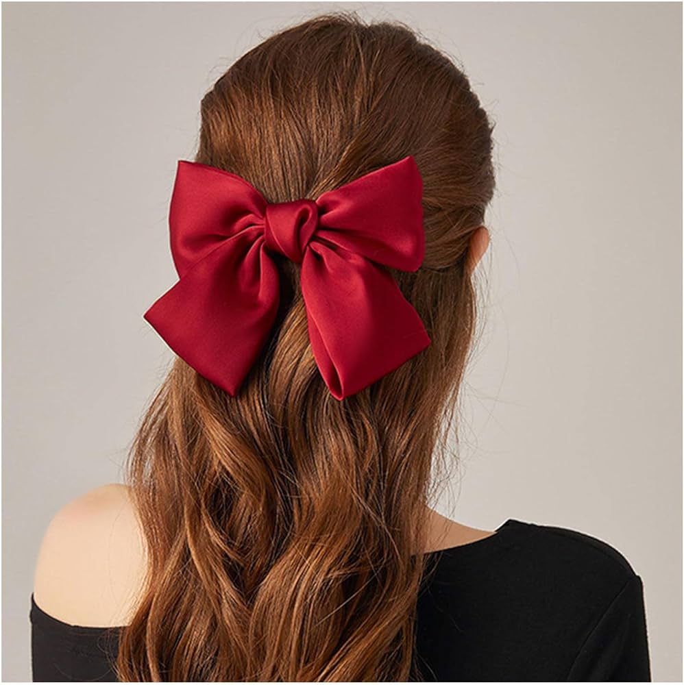 Andelaisi Vintage Bow Hair Clips Satin Bow Hair Barrettes Silk Hair Clip Barrette Retro Bowknot H... | Amazon (US)