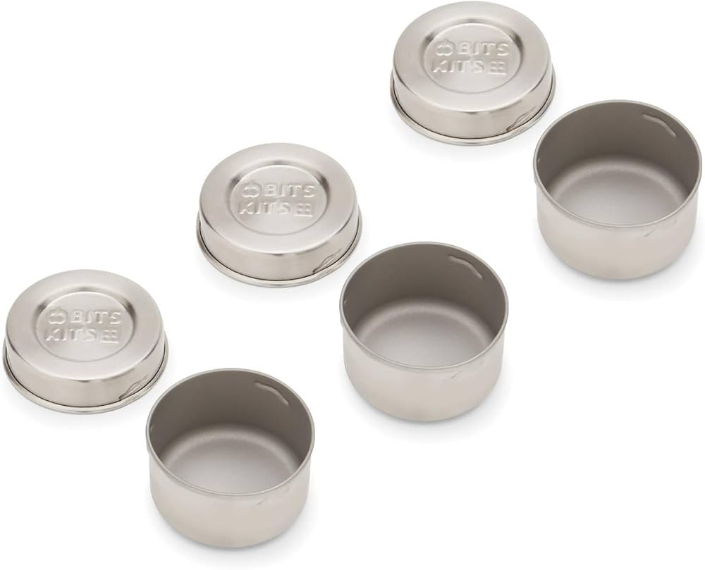 Bits Kits Stainless Steel Reusable Condiment and Snack Containers, Set of 3 | Amazon (US)