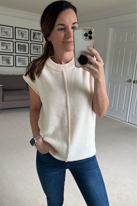 Amazon light white sleeveless sweater perfect for spring and summer

Color apricot size small

#LTKFindsUnder50 #LTKStyleTip