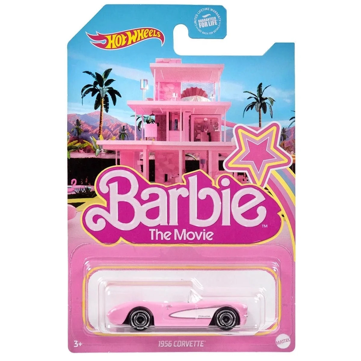 Barbie The Movie 2023 Hot Wheels Collectible Car Pink 1956 Corvette Convertible | Walmart (US)