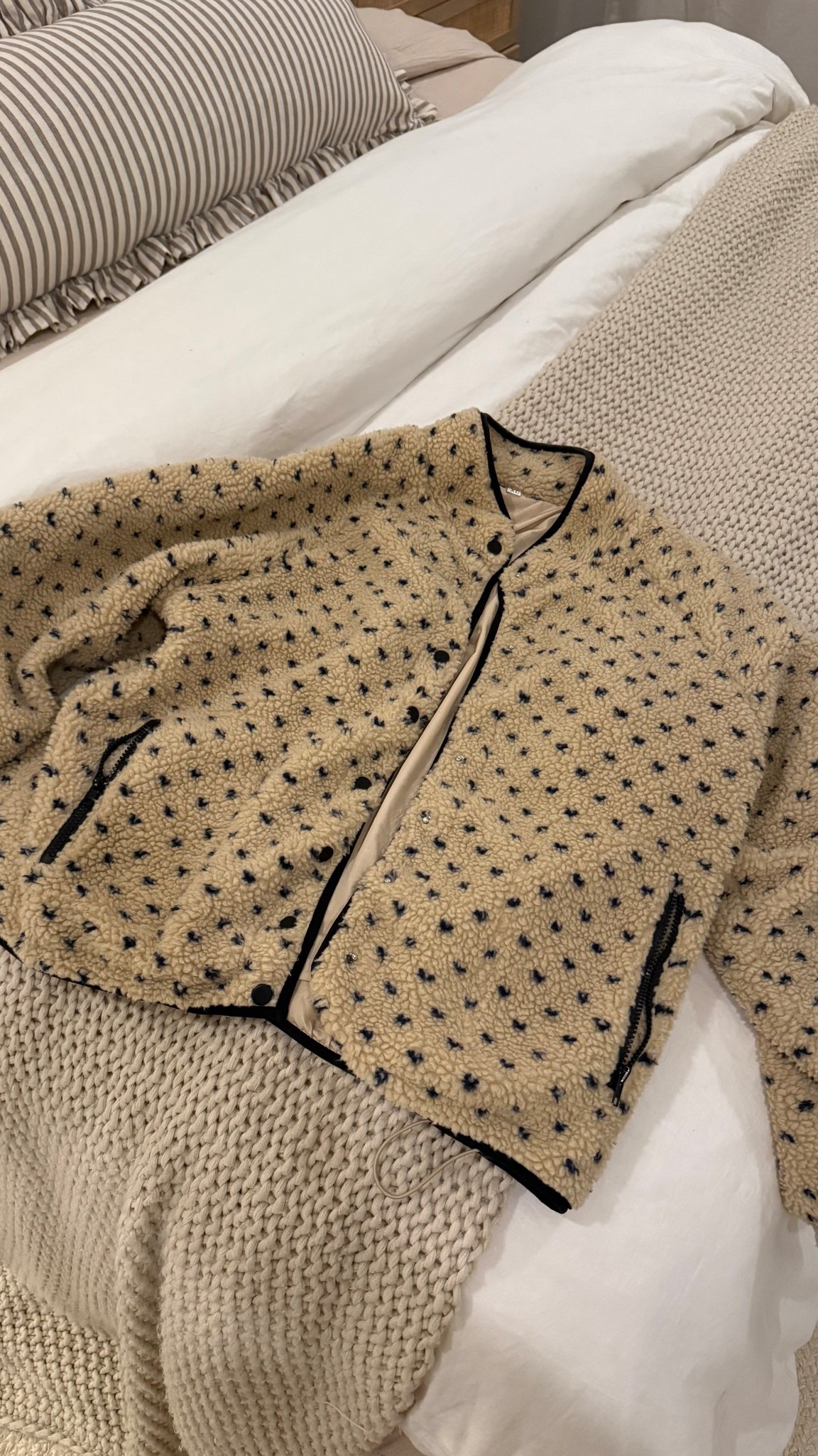 Amazon fleece jacket! True to size, if you like oversized look, size up 1  

#LTKFindsUnder50 #LTKstorytime #LTKSeasonal