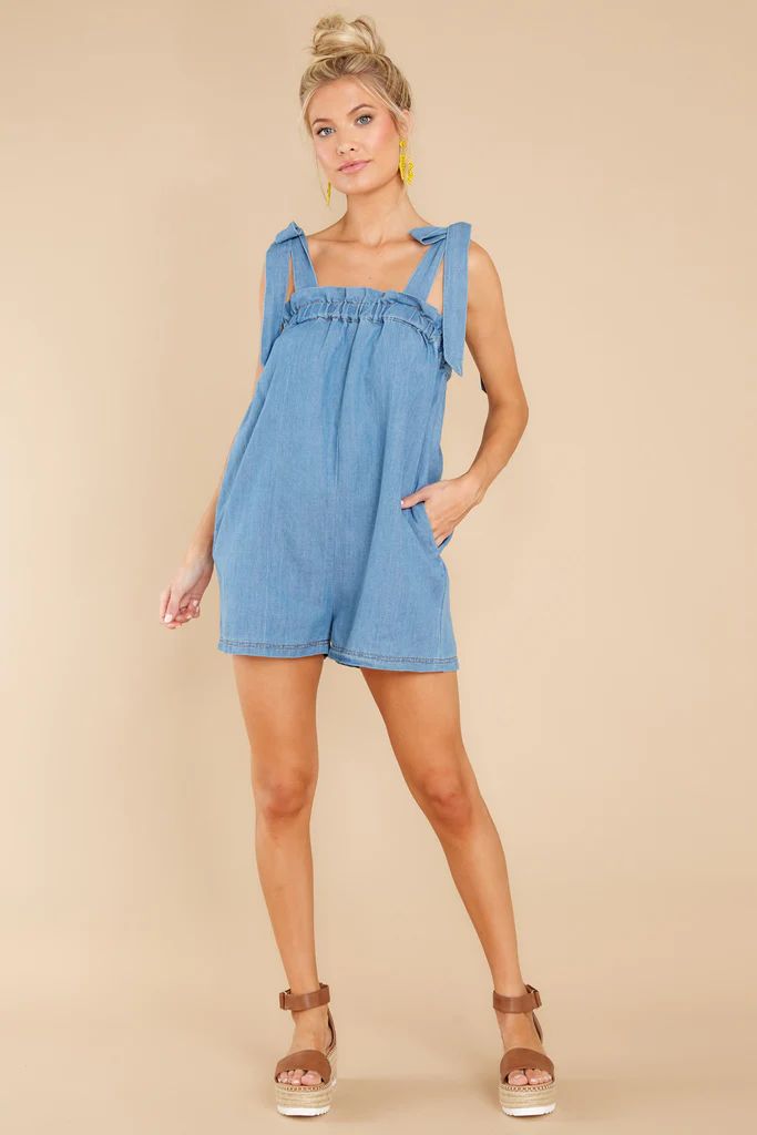 Classic Cutie Chambray Romper | Red Dress 