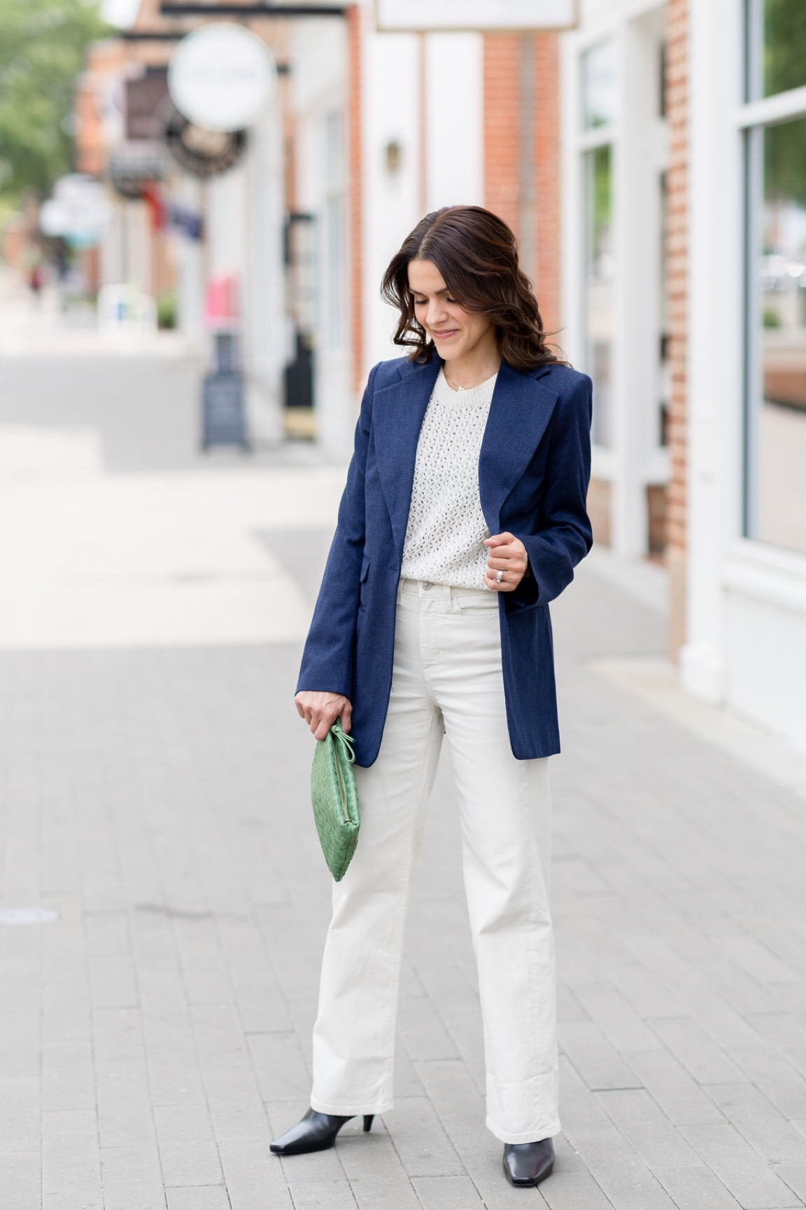 White Trousers Navy Jacket Shop Blue Blazer White Jeans Shop