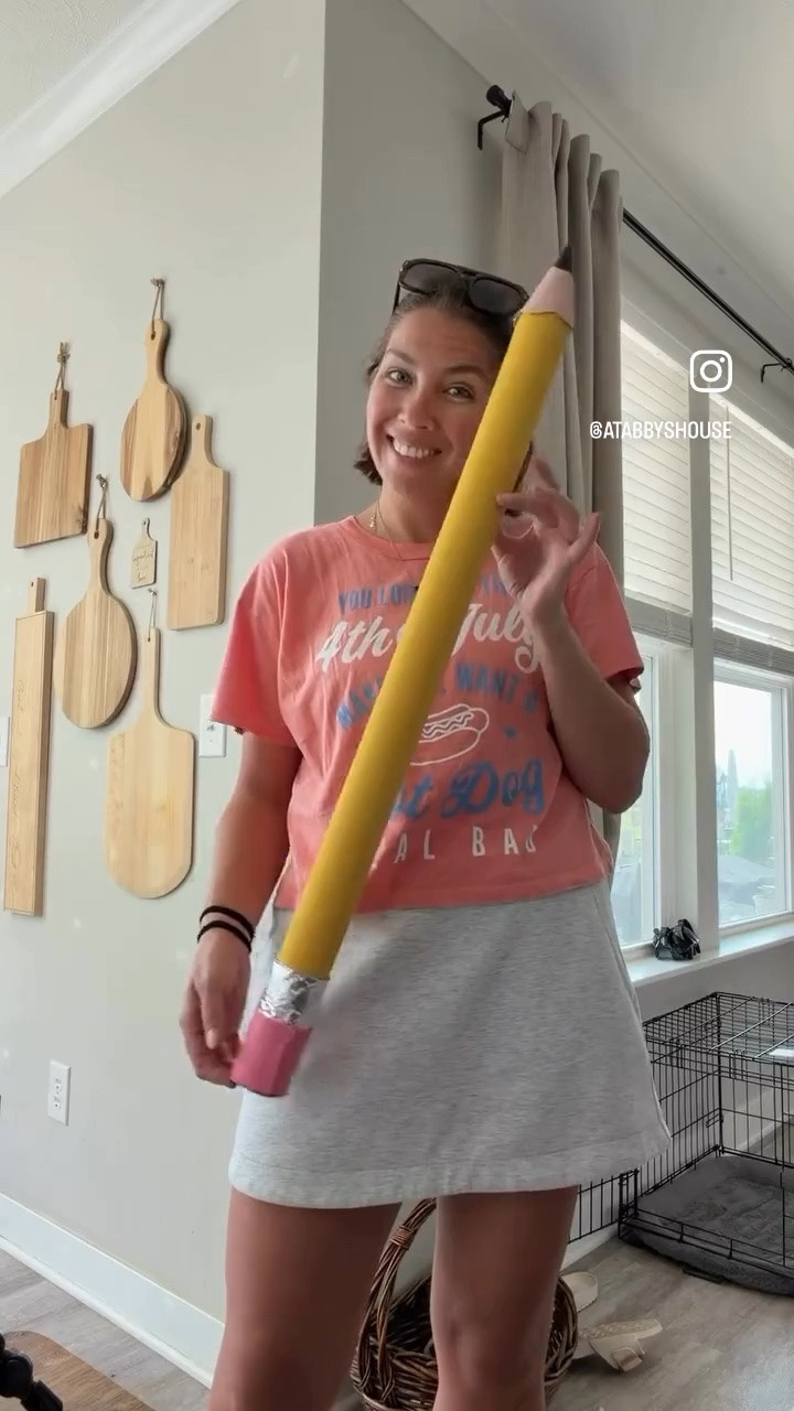 Make your own giant pencil!  You just need a couple things!  The only thing I can’t link here is a pencil tip template but you can search up on Pinterest! 
#giantpencil #diy #backtoschool #backtoschoolcrafts

#LTKSeasonal #LTKKids #LTKHome