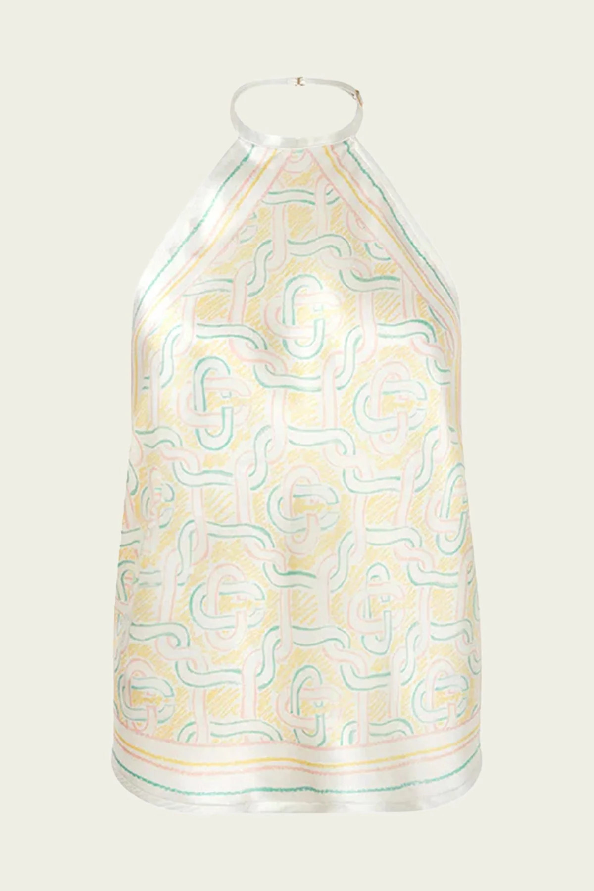 Crayon Monogram Silk Scarf Top - 38 IT | Shop Olivia