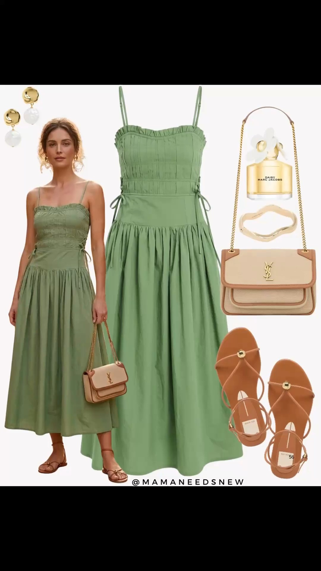 A spring to summer outfit with a midi dress, shoulder bag, sandals 💚

#LTKootd #LTKSeasonal #LTKSaleAlert