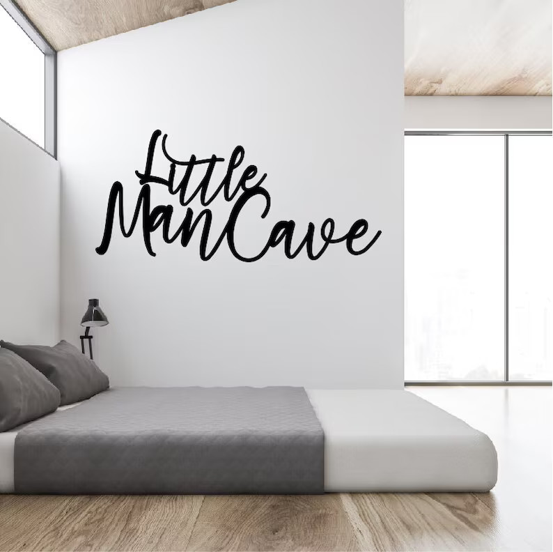 Little Man Cave Metal Home Decor / Kids Wall Art / Kids Metal Wall Art / Metal Wall Art / Wall Ar... | Etsy (CAD)