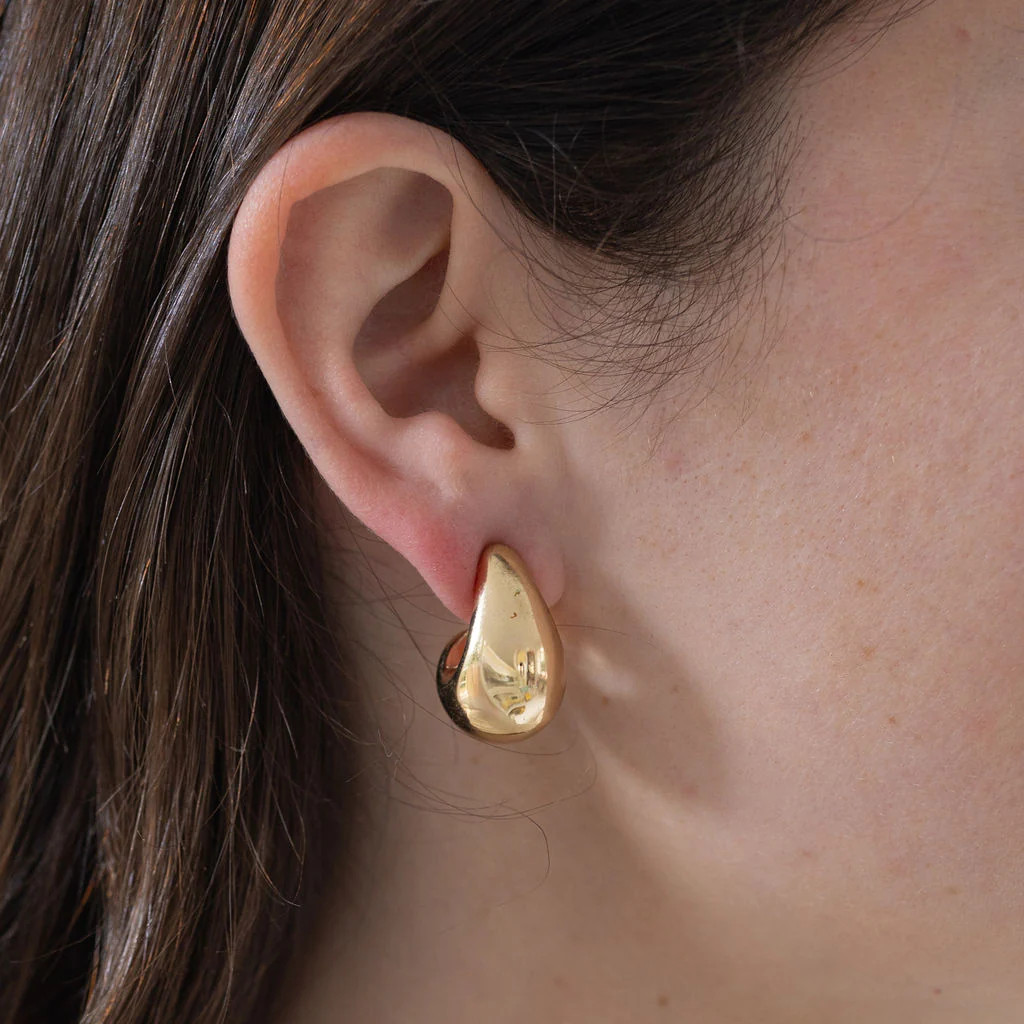 Gold Puffy Teardrops | Erin McDermott Jewelry