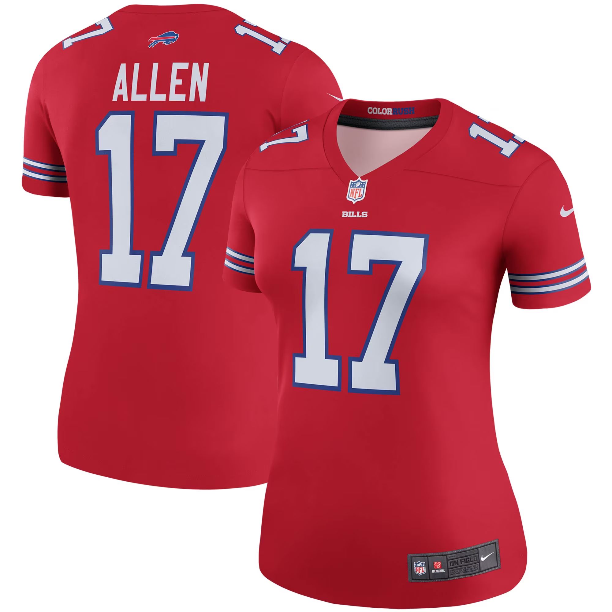 Josh Allen Buffalo Bills Nike Women's Color Rush Legend Player Jersey - Red | Fanatics