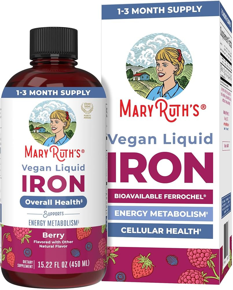 MaryRuth's Liquid Iron Supplement for Women Men & Kids, 15.22 Fl Oz, Vegan | Amazon (US)