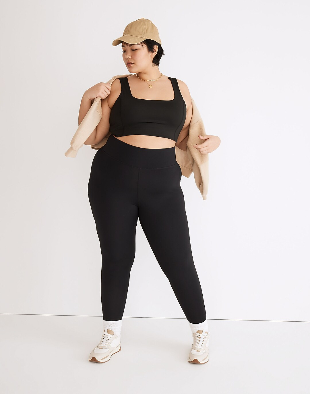 Plus MWL Flex Square-Neck Sports Bra | Madewell