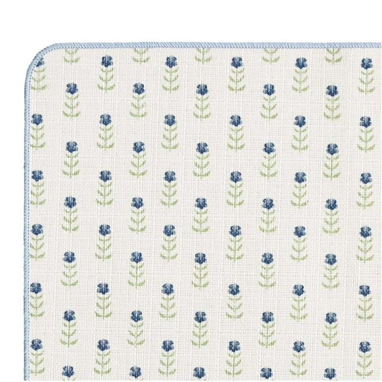 Beautiful Ditsy Botanical Printed Dish Drying Mat by Drew Barrymore, Green, 18"x24" | Walmart (US)