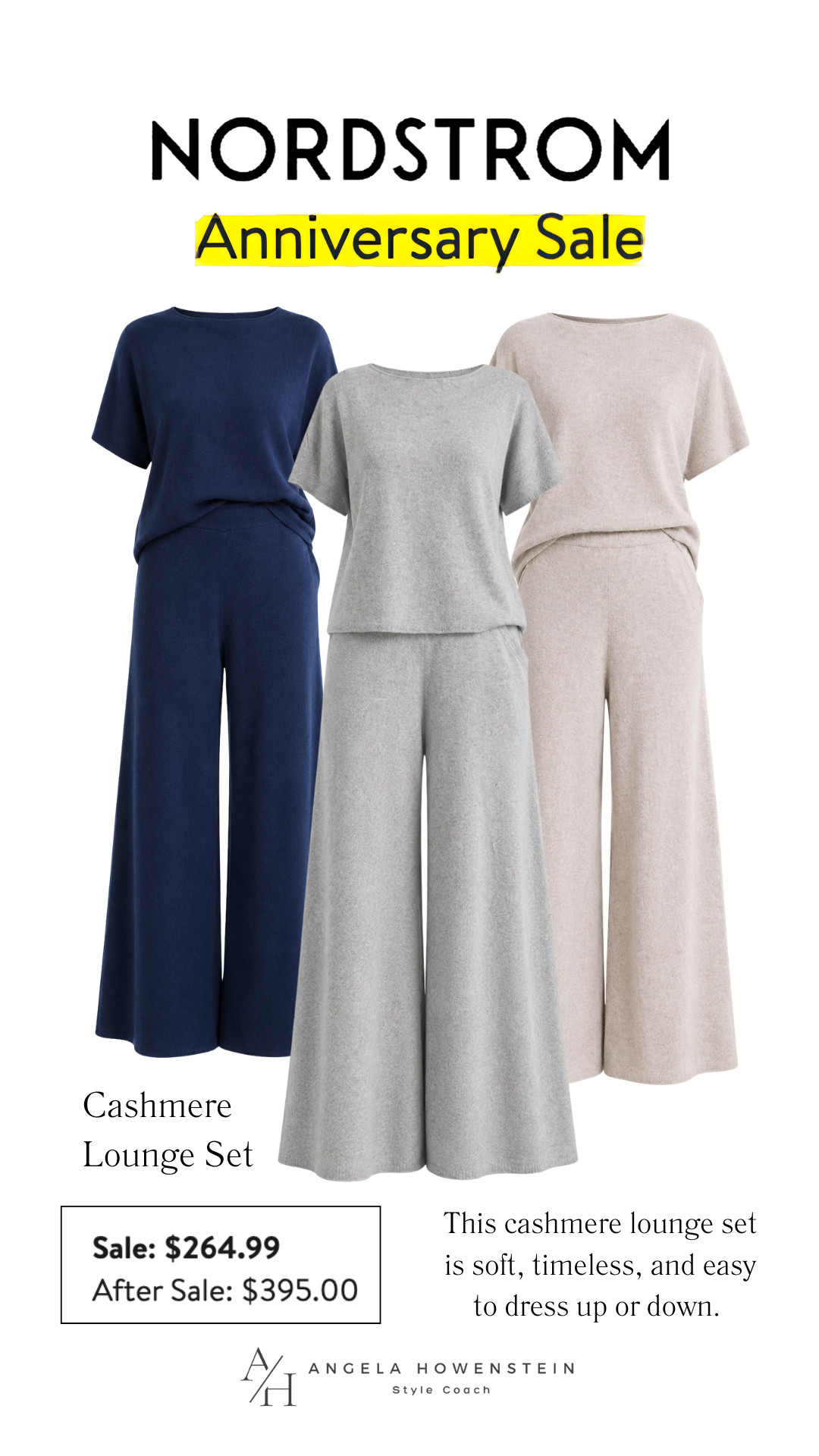 This cashmere lounge set is the definition of elevated comfort. Soft, luxurious, and versatile enough to wear together or mix and match with the rest of your wardrobe, it's an investment piece you'll reach for all season.

👩‍💻 LTK PRO TIPS
❤️ Heart = Support my posts ;-)
🔖 Save = Get sale & restock alerts for the things you love!
📋 Lists = Keep favorites organized (List ideas: Christmas, Birthdays, and Vacations!)
📲 Share = Send lists and products to a friend (or your daughters like me).
💬 Comment = Ask me anything, and I'll answer. ;-) 

 #LTKootd #LTKOver40 #LTKSaleAlert