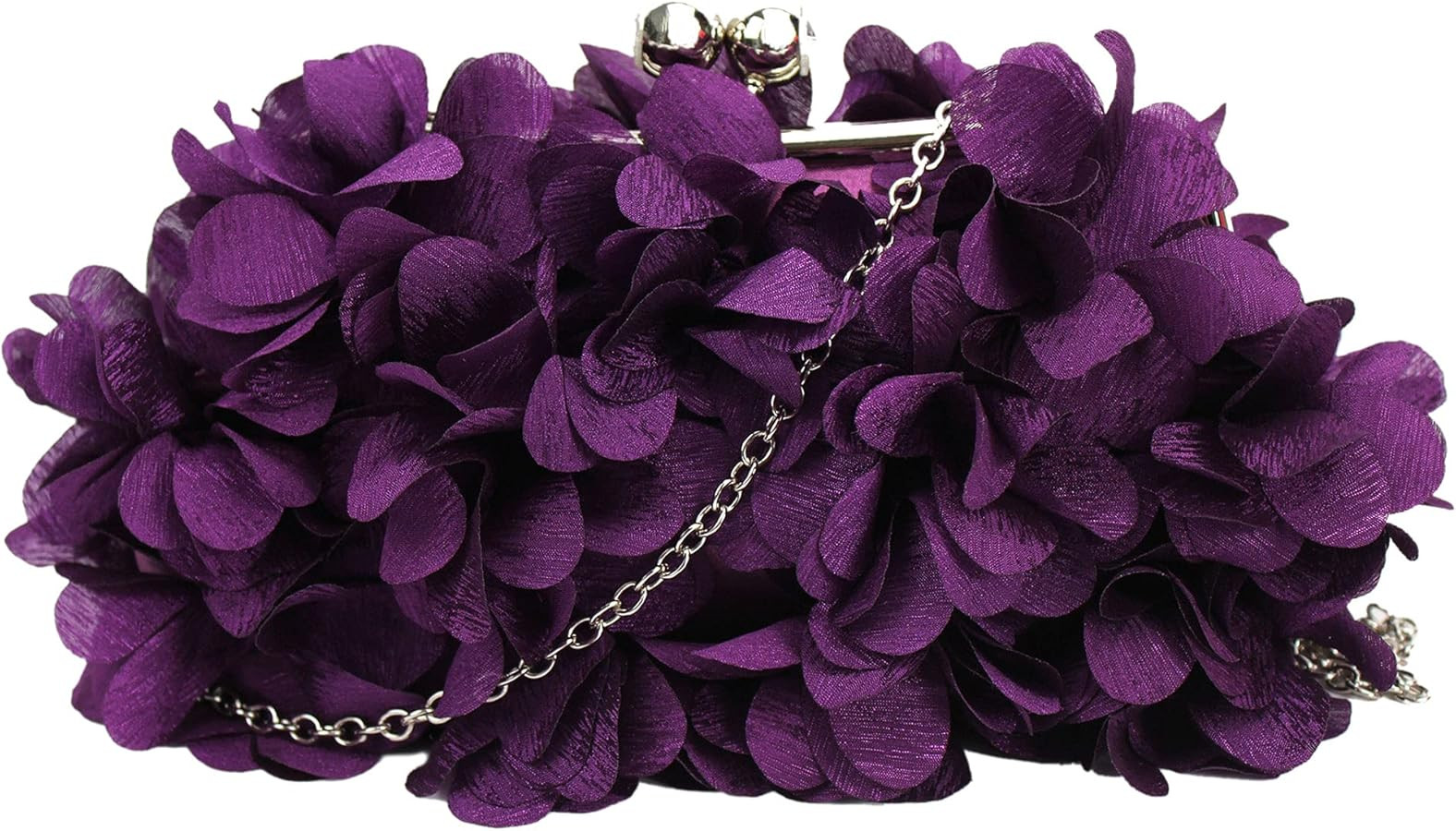 Buddy Women Rose Shaped Clutch Soft Satin Wristlet Handbag Wedding Party Purse | Amazon (US)