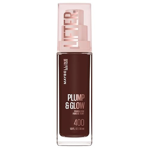 Maybelline Lifter Plump & Glow Foundation, Liquid Foundation with 2% Niacinamide + Hyaluronic Acid, Plumping and Brightening Face Makeup, 400, 1 Count | Amazon (US)