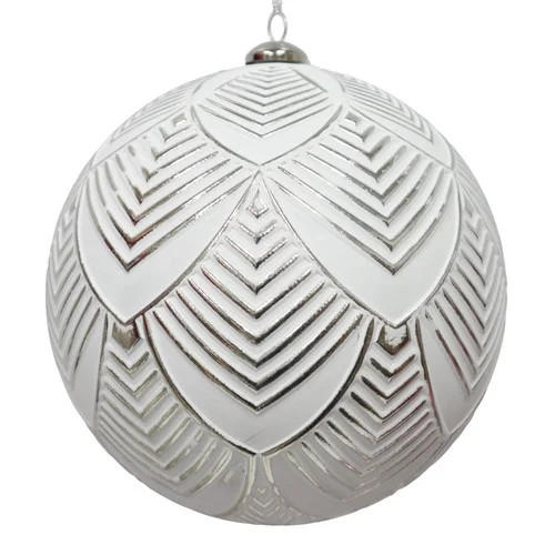 Holiday Time Dcom Set Of 4 150mm Silver Ball Ornament | Walmart (US)