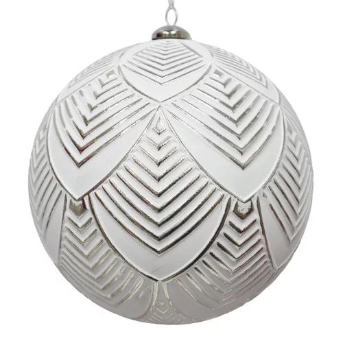 Holiday Time Dcom Set Of 4 150mm Silver Ball Ornament | Walmart (US)