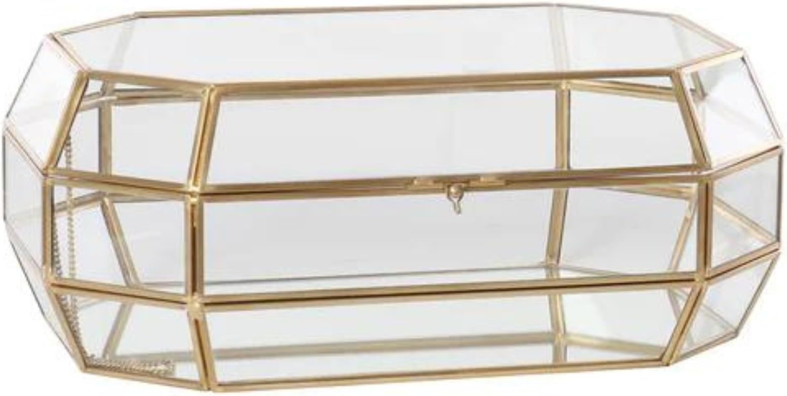 Alice Lane Bijou Glass Box Home Collection — Gold — Display Your Cherished Keepsakes or Enhan... | Amazon (US)