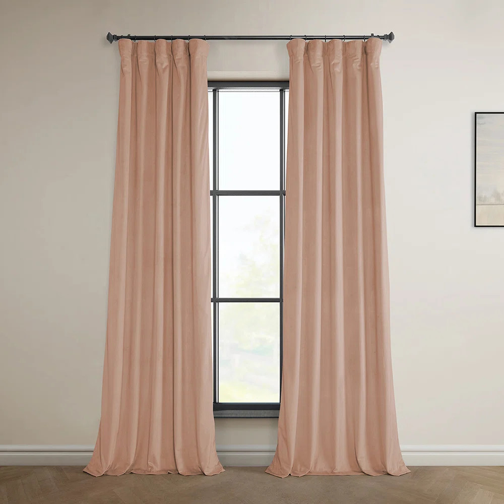 Matra Plush Velvet. Polyester Curtains for Bedroom - Room Darkening Curtains for Living Room Wind... | Wayfair North America