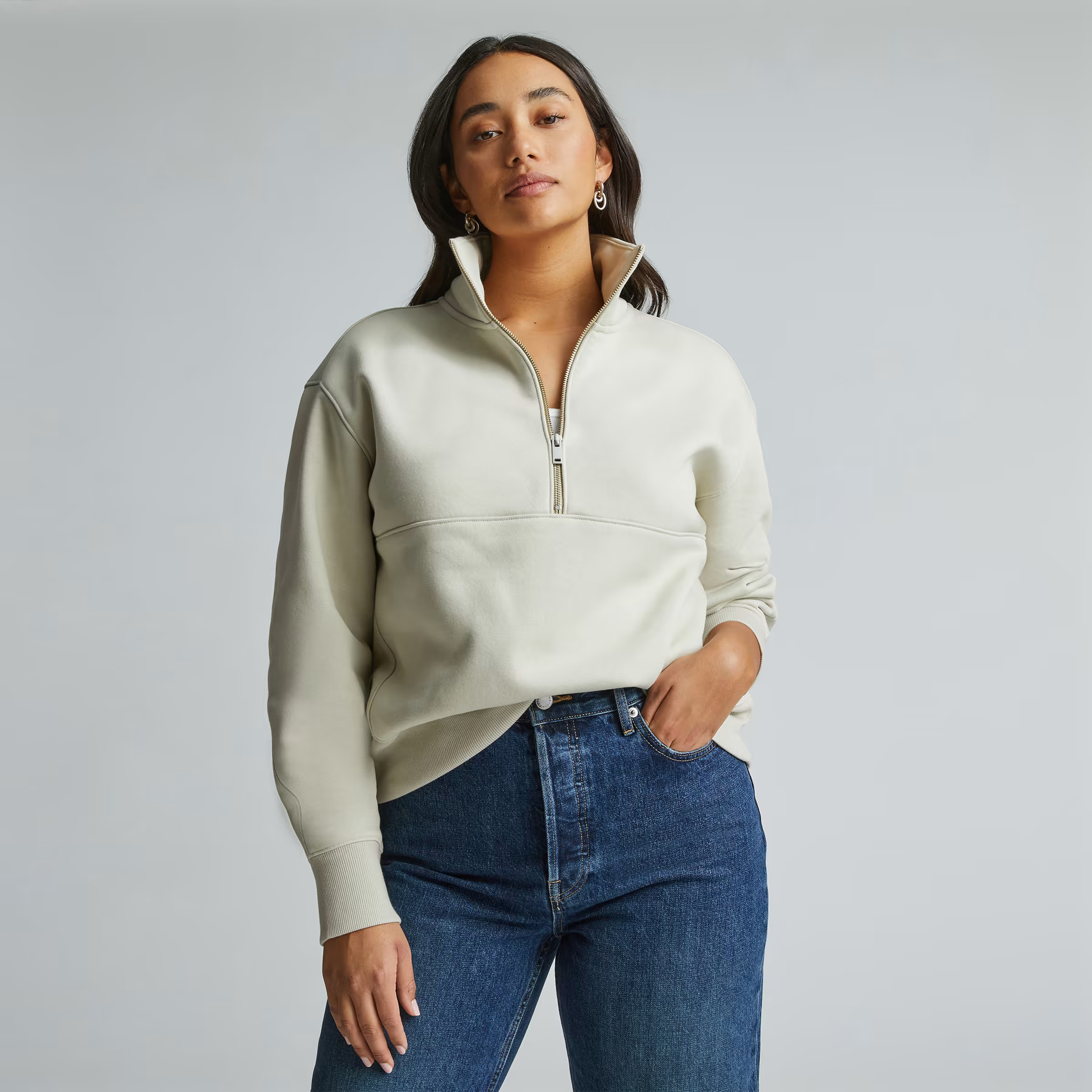 The ReTrack Half-Zip Sweatshirt | Everlane