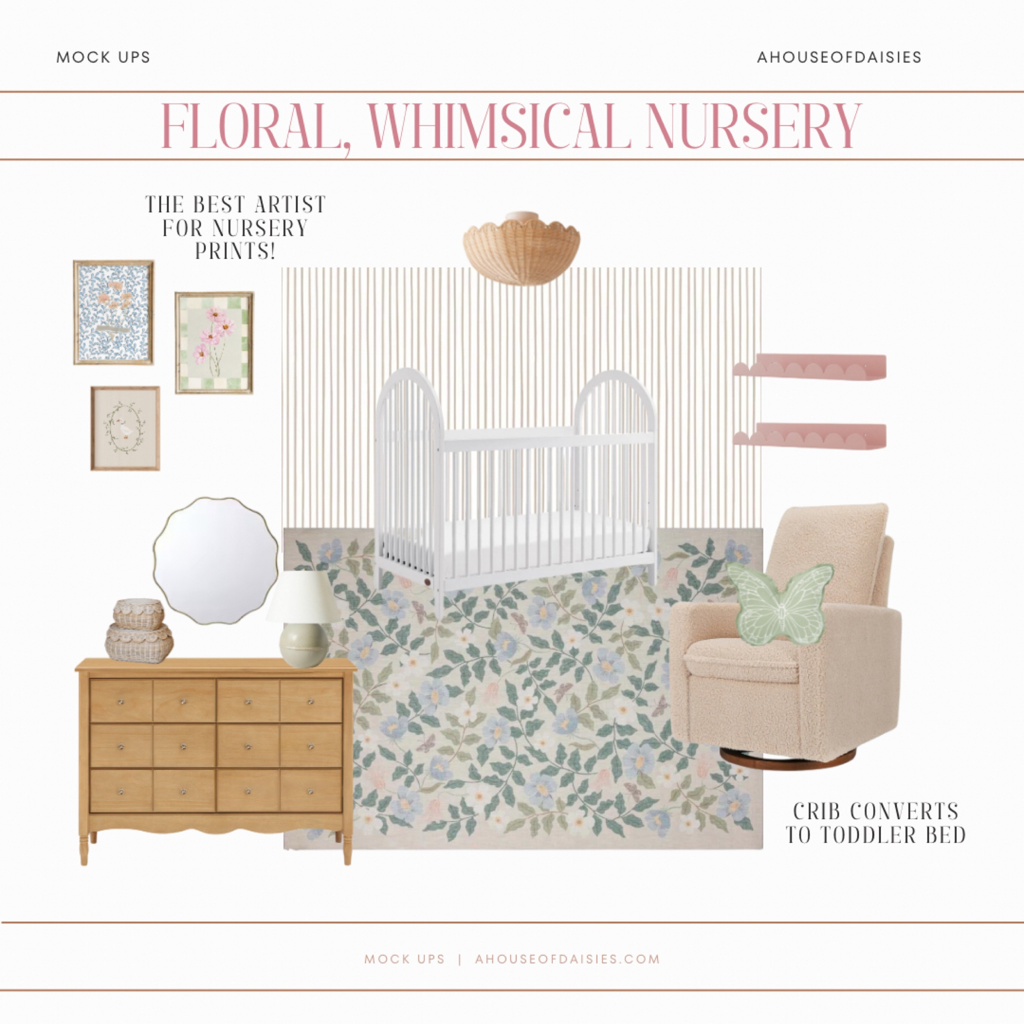 Nursery decor, floral nursery, toddler room, pink room, big girl room, pink bedroom, nursery inspo

#LTKBaby #LTKFamily #LTKHome