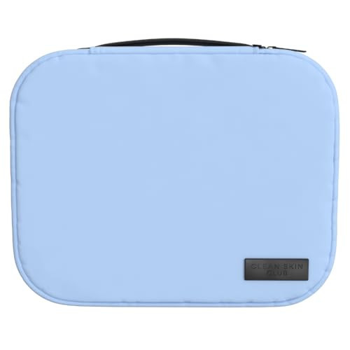 CLEAN SKIN CLUB Blue Travel Cosmetic Makeup Bag | Amazon (US)