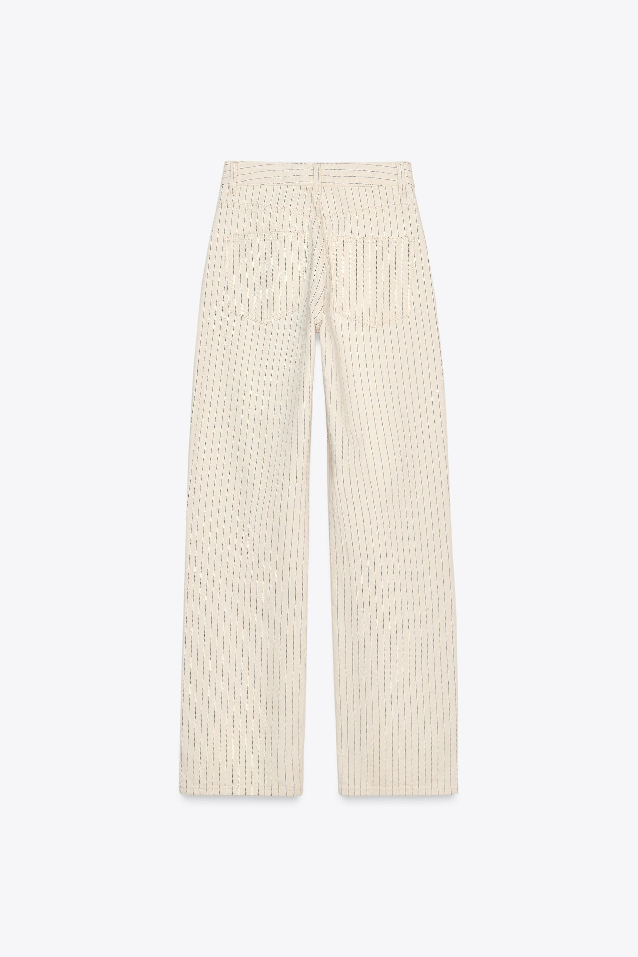 Z1975 STRIPED HIGH-WAIST STRAIGHT FULL-LENGTH JEANS | Zara US