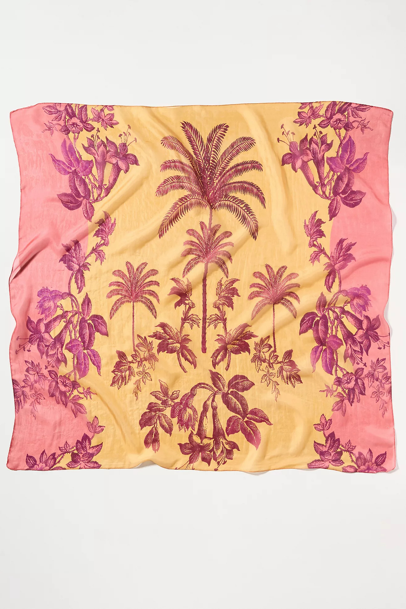 Celandine Large Printed Silk Scarf | Anthropologie (US)