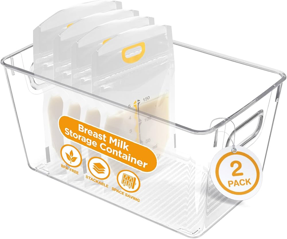 Breast Milk Freezer Storage Containers, 2 pack - Breastfeeding Essential in Organization and Stor... | Amazon (US)