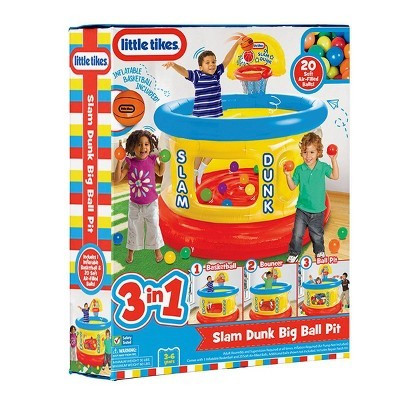 Little Tikes Slam Dunk Big Ball Pit with 20 Air-Filled Balls: For Ages 3-6, Plastic | Target