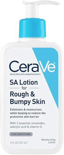 CeraVe SA Lotion for Rough & Bumpy Skin, Vitamin D, Hyaluronic Acid, Lactic Acid & Salicylic Acid Lotion, Fragrance Free & Allergy Tested, 8 Ounce | Amazon (US)