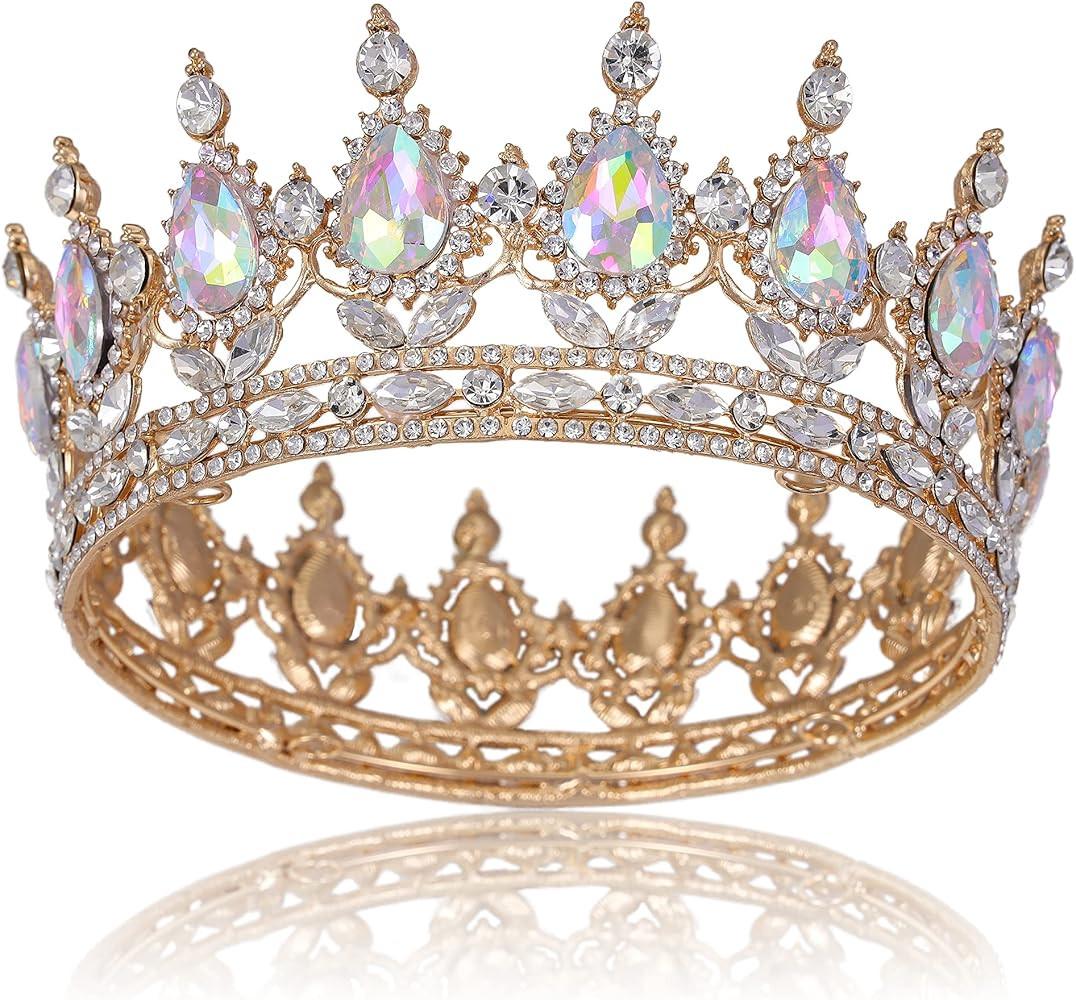 Princess Crowns and Tiaras for Little Girls - Crystal Princess Crown, Birthday, Prom, Costume Par... | Amazon (US)