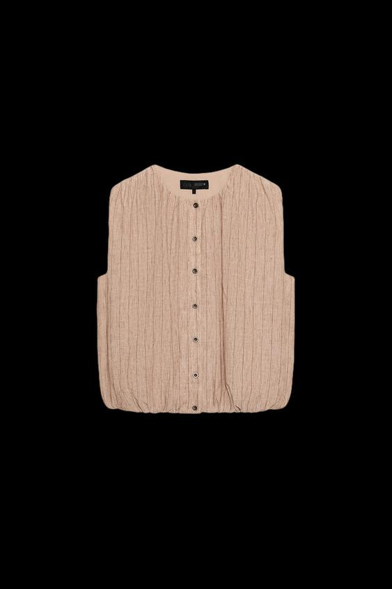 STRIPED BALLOON TOP | Zara US