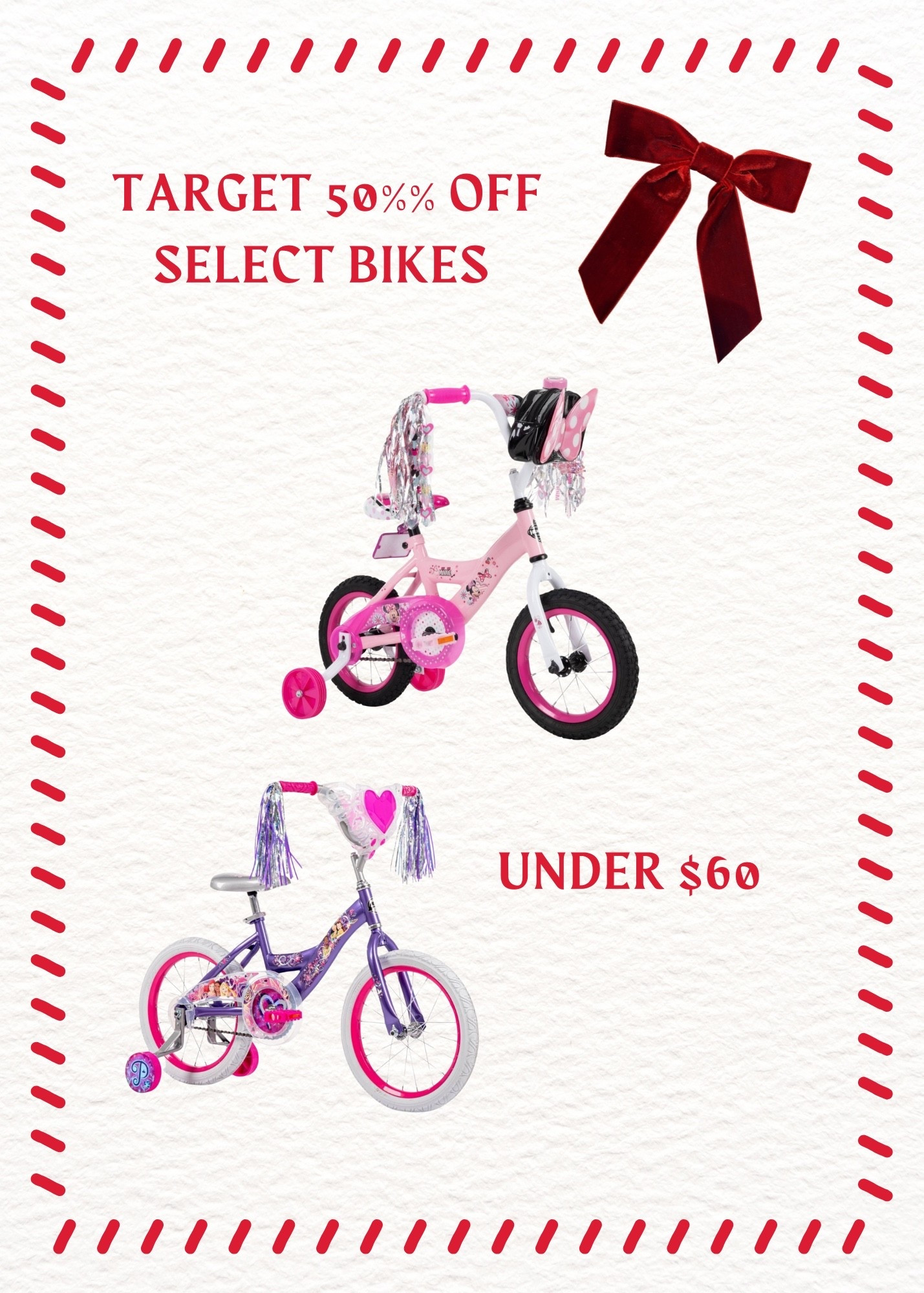 Target deal of the day 50% off select bikes

Target, Target find, sale, bicycle, gift, gift guide, gift for kids 

#LTKKids #LTKFindsUnder100 #LTKGiftGuide
