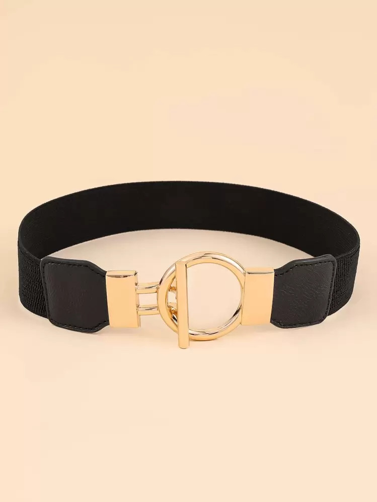 Metal Buckle Elastic Belt Summer, School Fall, Autumn, Halloween | SHEIN