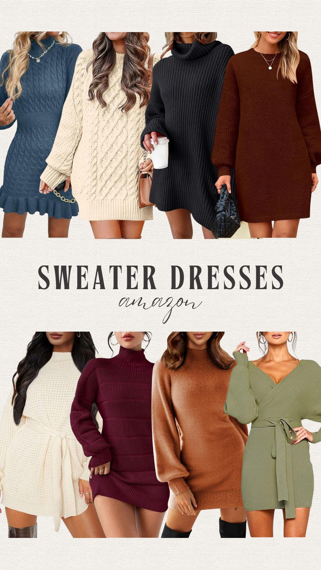 Amazon has so many cute sweater dresses for the fall and winter!

thanksgiving. holiday. trending  

 #LTKHoliday #LTKSeasonal #LTKFindsUnder50