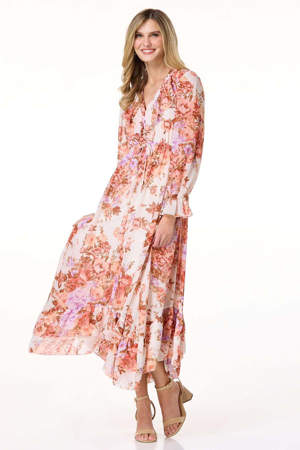 Ruffled Fairytale Floral Dress | Cato Fashions