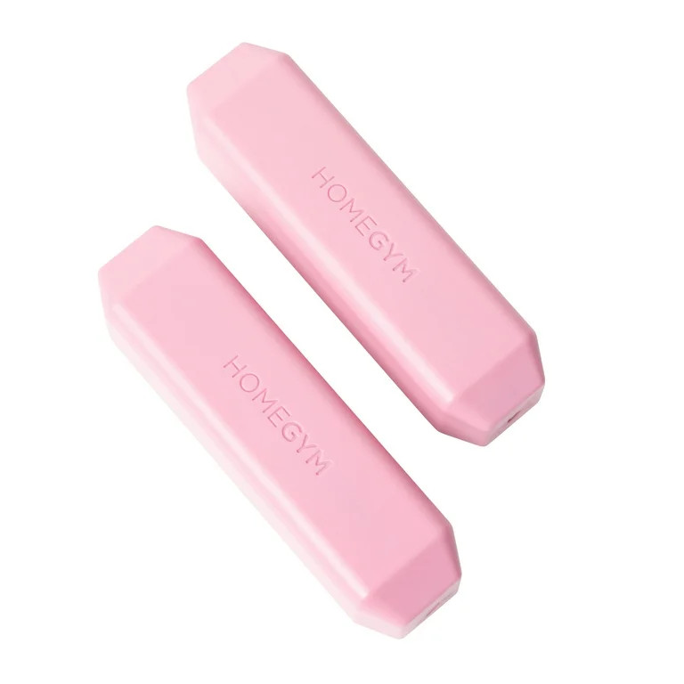 HomeGym Exercise Free Weight Bars Workouts and Walking 3-Pound 2-Pack, Pink | Walmart (US)