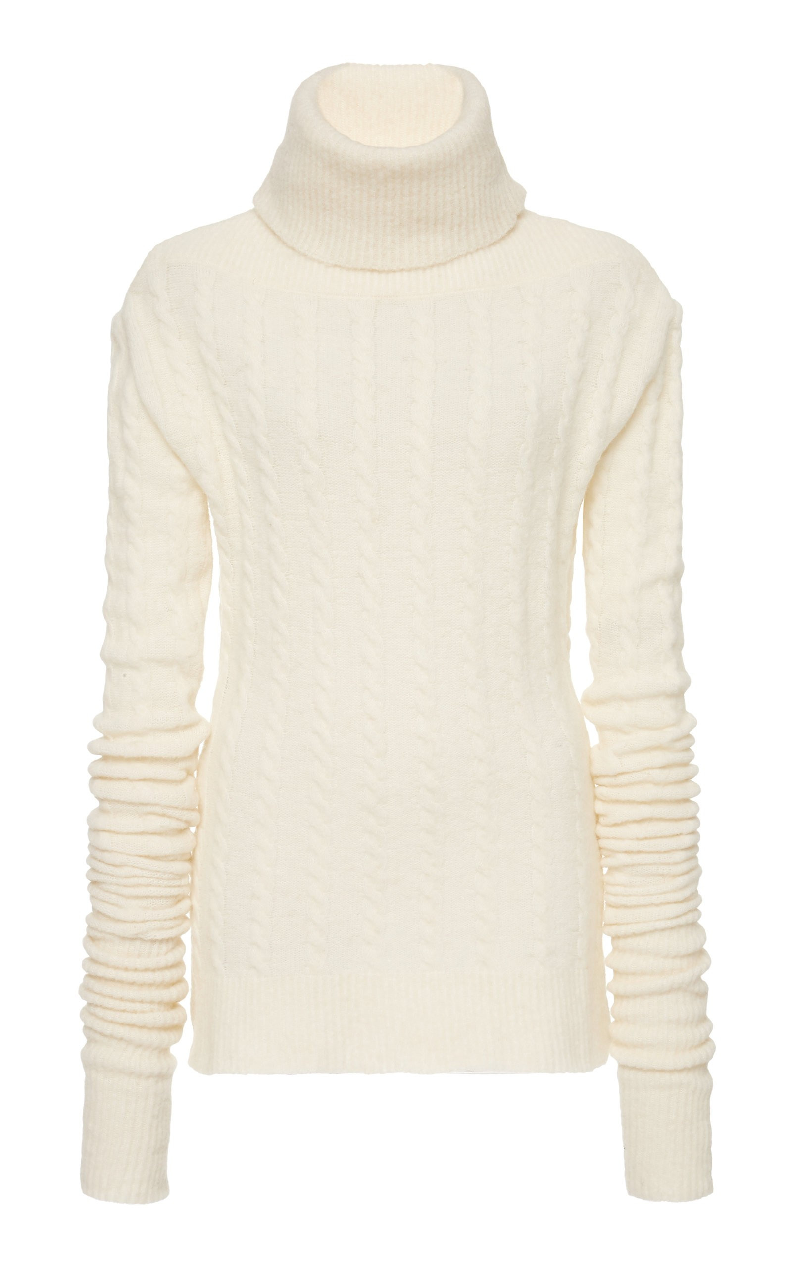 La Maille Sofia Cable-Knit Turtleneck Sweater | Moda Operandi Global